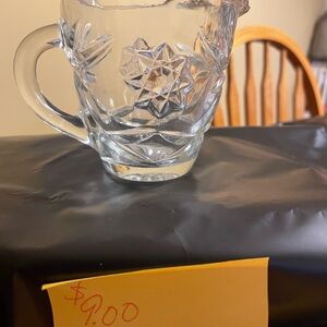 Clear Glass Mug with Star Design